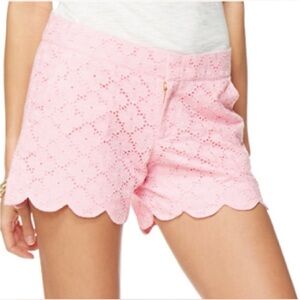 Lilly putlizer Pink Eyelet Women Shorts